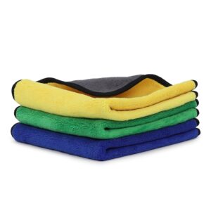 Dual-Sided Microfiber Car Cleaning Towels, 800 GSM, 40X40 cm